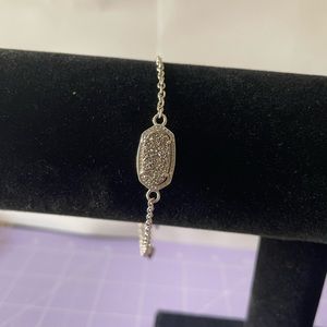 Kendra Scott silver druzy bracelet